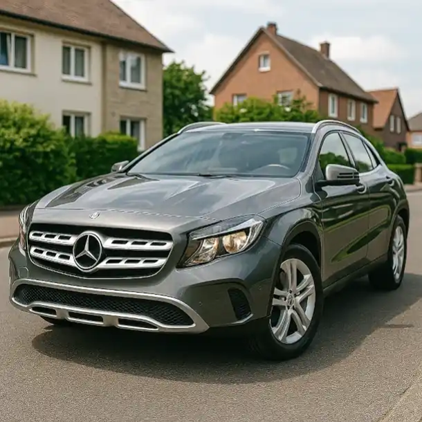 Ein gebrauchtes Mittelklasse-Auto wird bei einem Autoankauf in Bad Homburg begutachtet.